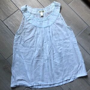 Banana republic sheer 100% cotton tank in pale baby blue. Size S